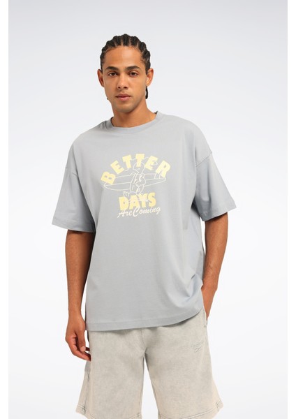 Better Days Tee Soluk Mavı Erkek Kısa Kol T-Shirt
