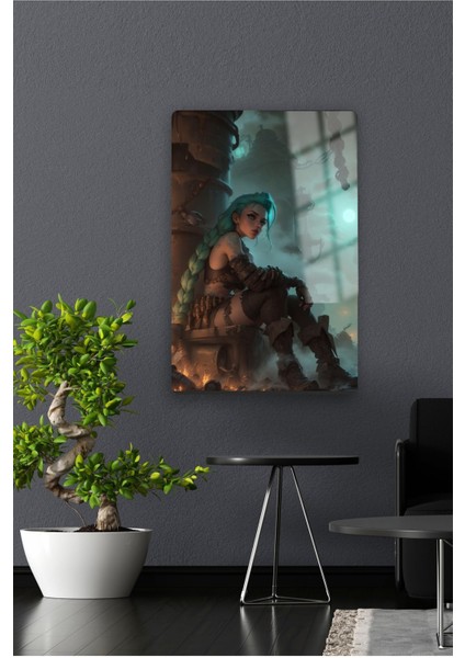 Jinx , League Of Legend - Lol - Metal Poster Yüksek Kaliteli, Canlı ve Parlak Renkler