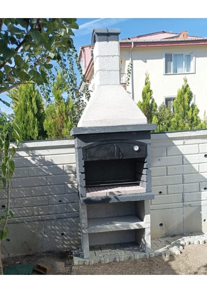 Mangal Barbekü 90 Lık Fırınlı Model - Siyah Renk