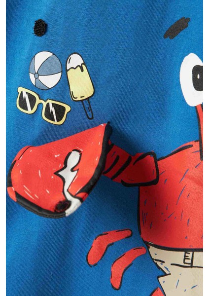 Nmmfısh Nreg Ss Top Box Mavi Erkek Çocuk Kısa Kol T-Shirt