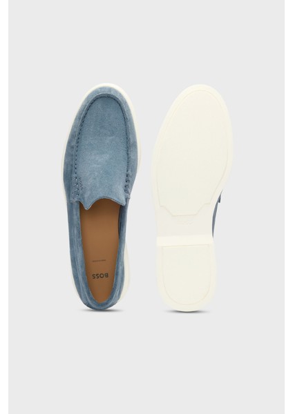 Logolu Süet Loafer Ayakkabı Erkek Ayakkabı 50543083 460
