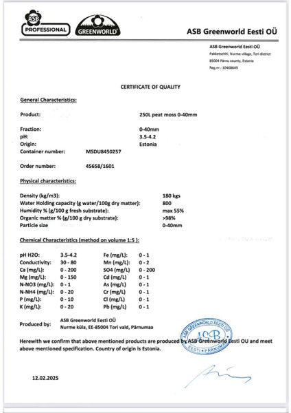 Profi Mix 250 Lt Ithal Blueberry Yaban Mersini Torfu - Ph 3,5 - 4,2 Asidik Toprak 0-40 mm