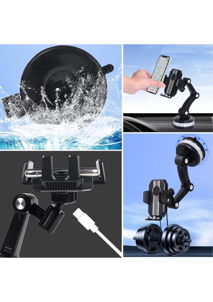 Jel Vantuzlu Cama Takılabilen Güçlü 360 Derece Dönebilen Ayarlanabilir Araç Içi Vantuzlu Telefon Tutucu modelleri