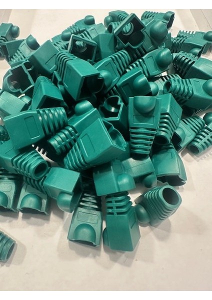 Yeşil RJ45 Kılıf Yeşil Cat6 Kılıf Yeşil Cat5 Kılıf 100 Adet