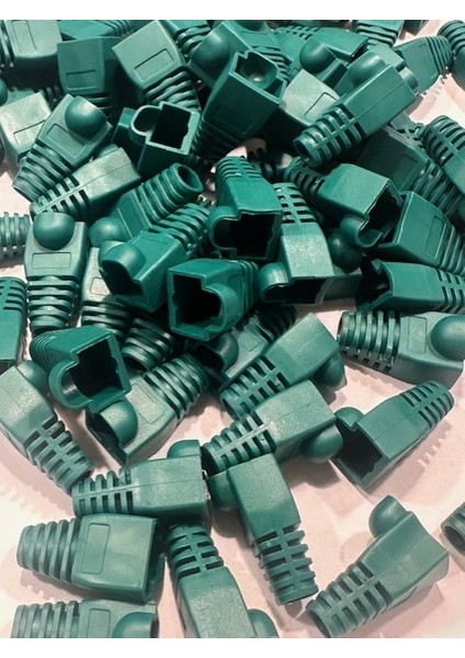 Yeşil RJ45 Kılıf Yeşil Cat6 Kılıf Yeşil Cat5 Kılıf 100 Adet