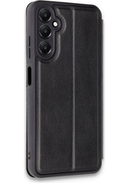 Samsung Galaxy A15 Deri Görünümlü Şık Kapaklı Kılıf