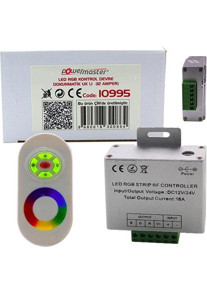 LED Rgb Kontrol Devre Dokunmatik Uk Lı Merled FC-PB-12Q (12 Amper)