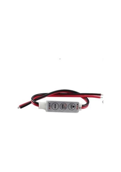 Oyuncak Üç Tuşlu Tek Li 12 Volt - 24 Volt LED Kontrol Cihazı ( Kırmızı- Siyah Kablo)