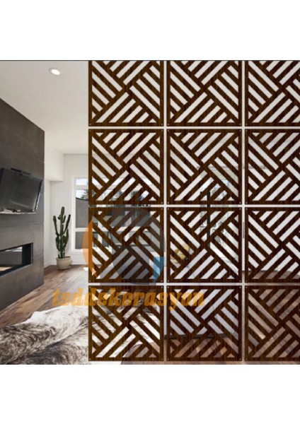 Ahşap Oda Bölücü/seperatör/ Duvar Panelleri 40X40 cm