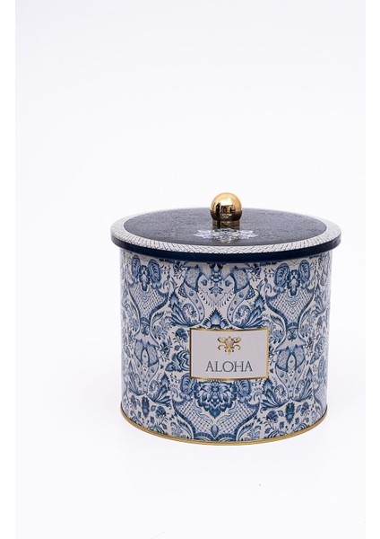 Lisbon Desenli Yuvarlak Metal Saklama Kabı Organizer Kutu 17,5 x 15,5 cm fiyatları