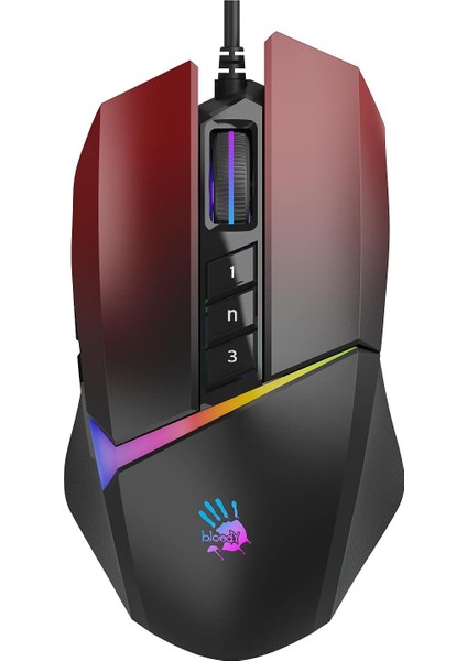 W60 Max 10.000 Cpı 10 Tuş Optik Rgb Uc3&4 Aktif Kablolu Kırmızı Gaming (Oyuncu) Mouse