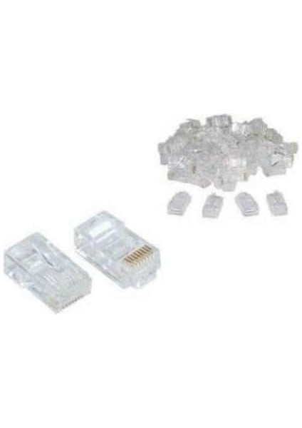 4220 100 Adet Rj45 Jack Cat5 Internet Kablo Kablosu Ucu Konnektör Connector