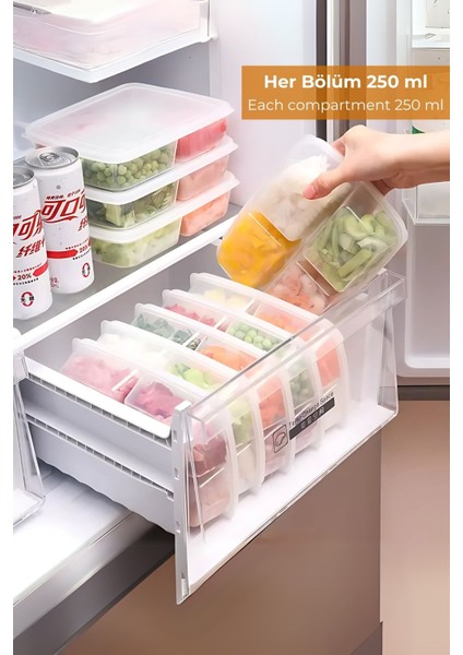 4 Bölmeli Buzdolabı Organizeri 1 Lt, Friz Düzenleyici
