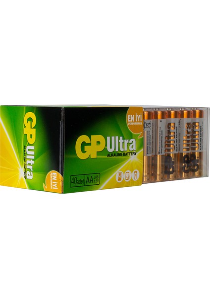 Gp 15AU R6 Ultra Alkalin Aa Kalem Pil (40LI Paket Fiyatı) fırsatları