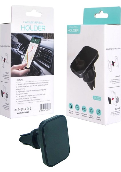 JX002 Mıkıslı Manyetik Araç Araba Telefon Tutacağı Klima Kanalına Geçmeli (360 Derece) fırsatları
