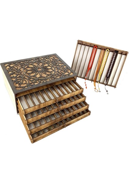 Edessa Çekmeceli Tesbih Kutusu 5 Katlı Tespih Kutusu modelleri