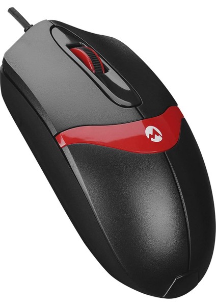 Kablolu Mouse 3D Optik Siyah/kırmızı 1200DPI SM-220 USB Yeni