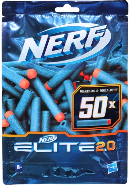 Elite 2.0 50 Dart Yedek Paketi, 50 Resmi Nerf Elite 2.0 Dart Içerir, Tüm Nerf Elite Atıcılarla Uyumludur