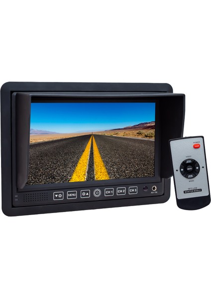 5879 7 12V-24V 3 Kanal Av Girişli Monitör
