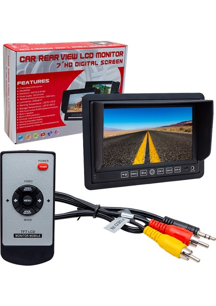 5879 7 12V-24V 3 Kanal Av Girişli Monitör