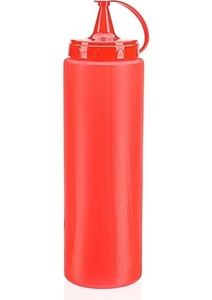 Ketçap Şişesi - 1000ML Dev Boy Kırmızı 3 Adet
