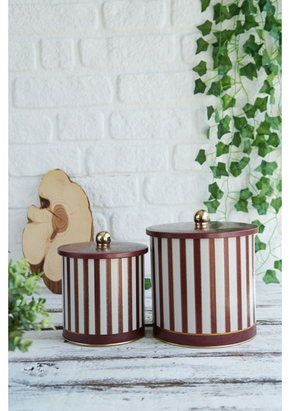 Festival Desenli Metal Saklama Kabı 2'li Set 2.1 Litre 4.1 Litre fiyatları