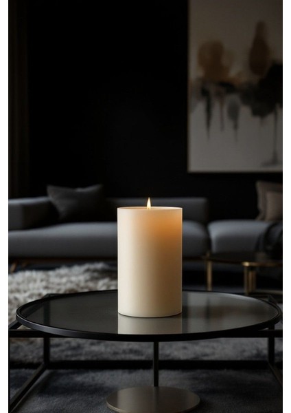 Silindir Mum Kütük Mum Blok Mum Kokulu Mum 10 x 15 cm Sandal Ağacı Kokulu El Işçiliği Hand Made modelleri