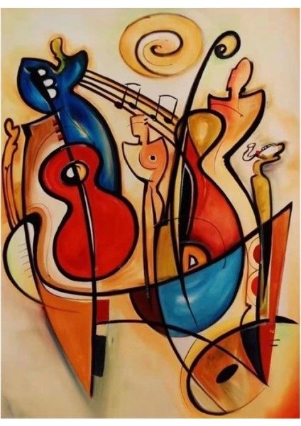 Kanvas Ruh ve Müzik Sayılarla Boyama Seti Rulo