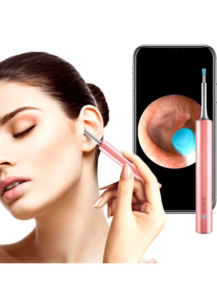 Bebırd T5 5mp Kamera 3.5mm Lens Şarjlı Wıfı Görüntülü Kulak Temizleyici Beyaz