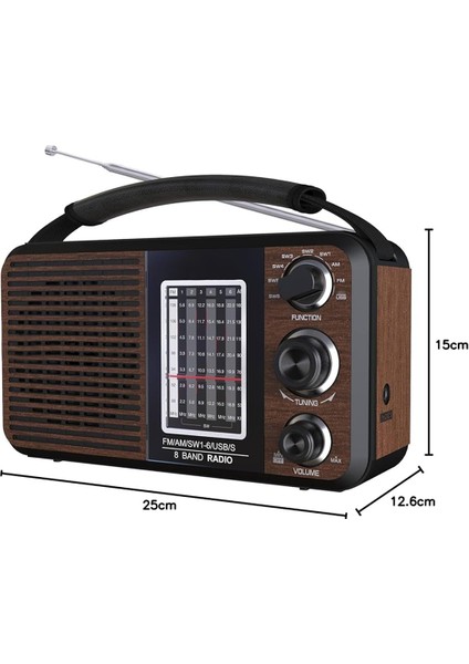 USR11 Portatif Radyo Fm-Usb-Sd/mmc-Au x (88-108 Fm Frekans Aralığı) fırsatları