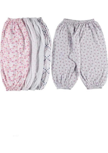 Kadın Pamuklu Anne Paçalı Don Ağlı Desenli Emprime Pijama Paçalı Battal 2'li Paket