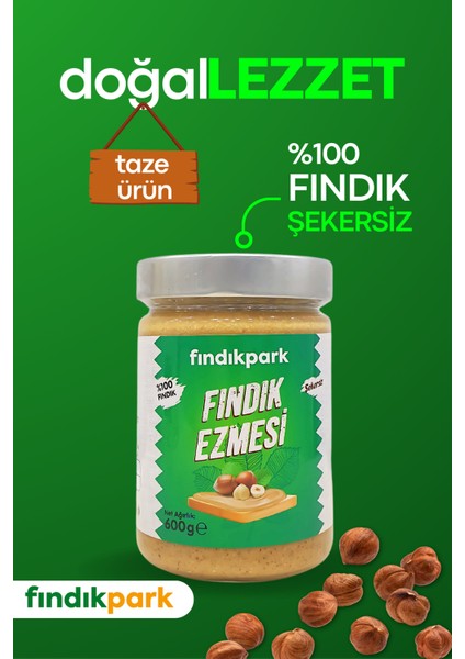 Fındıkpark Günlük Şekerli ve Şekersiz Fındık Ezmesi - 2li Paket - 1200 Gram