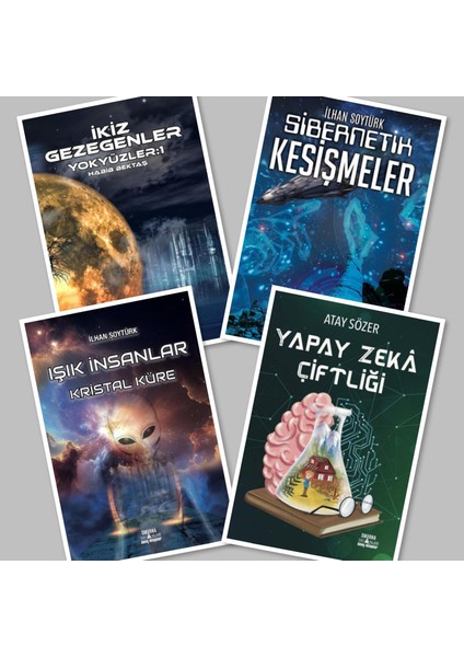 6-7-8.Sınıf Okuma Kitapları Hikaye Öykü Seti (Ikiz Gezegenler-Sibernetik Kesişmeler-Yapay Zeka Çiftliği)