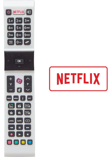 RCA49130 Netflı x Tuşlu Beyaz Lcd-Led Tv Kumanda Yazısız * Jvc * * Sanyo modelleri