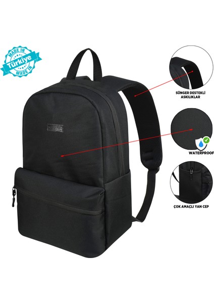 Günlük ve Okul Kullanımına Uygun Siyah Ergonomik Sırt Çantası fiyatları