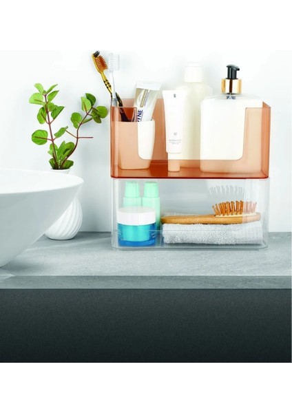 Kat Kat Şeffaf Organizer Plastik Düzenleyici, 24,5 x 14,5 cm Füme