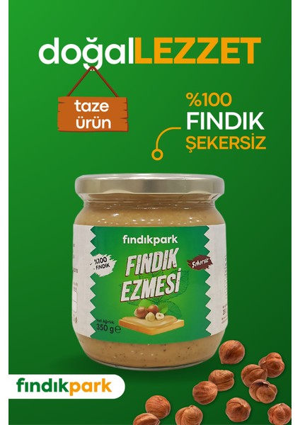 Fındıkpark Günlük Şekerli ve Şekersiz Fındık Ezmesi - 2li Paket - 700 Gram