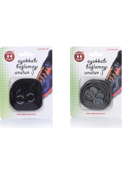 Yuvarlak Akıllı Ayakkabı Bağcık 2'Li Set