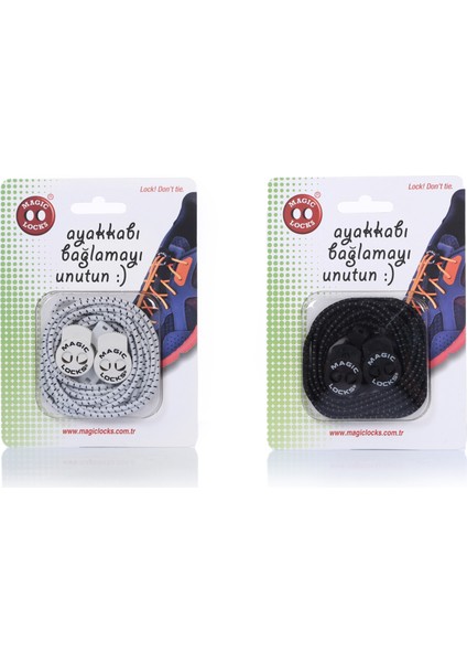 Yuvarlak Akıllı Ayakkabı Bağcık 2'li Set