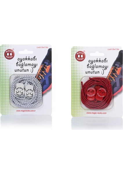 Yuvarlak Akıllı Ayakkabı Bağcık 2'li Set