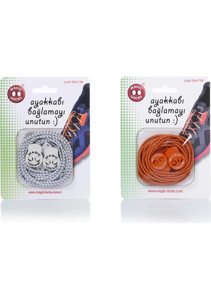 Yuvarlak Akıllı Ayakkabı Bağcık 2'li Set