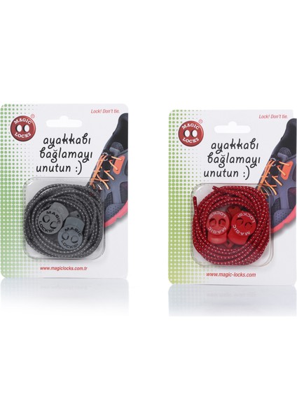 Yuvarlak Akıllı Ayakkabı Bağcık 2'Li Set