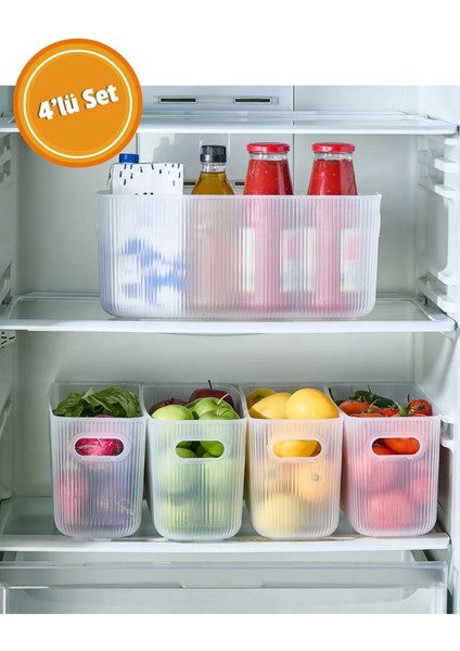 Buzdolabı Düzenleyici 4'lü Set, Buzdolabı Organizeri