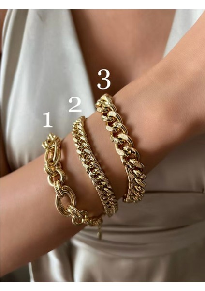 14 K Altın Rengi Vip Seri Gurmet Bileklik 19 cm fiyatları