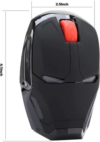 M8 2.4 Ghz Iron Man Tasarımlı Kablosuz Sessiz Kırmızı Işıklı Mouse fiyatları