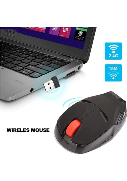 M8 2.4 Ghz Iron Man Tasarımlı Kablosuz Sessiz Kırmızı Işıklı Mouse fırsatları