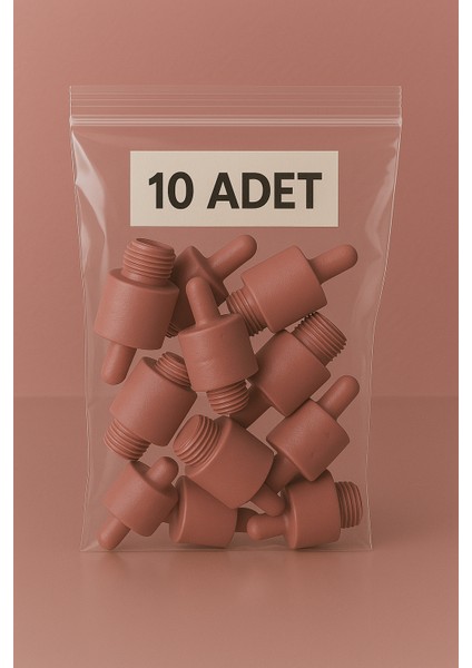 10 Lu Paket Depolu Sıvı Sabunluk Musluğu- Alttan Basmalı Musluk PEMBE