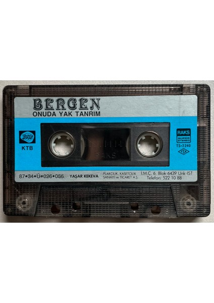 Bergen Onuda Yak Tanrım Kaset (Kartonetsiz Orjinal Dönem Baskı Sadece Kaset)