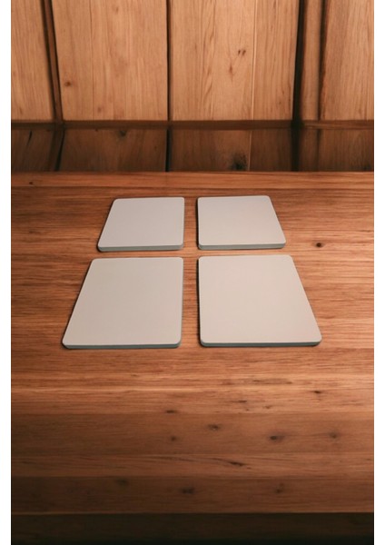 4’lü Set Kare Bardak Altı Uv Baskıya Uygun Hazır Doğal Taş 10X10CM