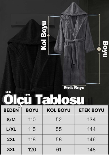 Yağmur Unisex Kapşonlu Bornoz